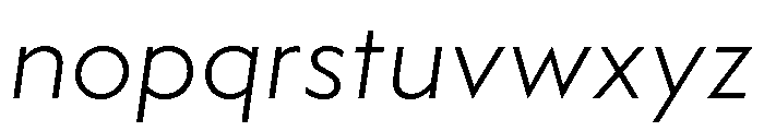 WTAptaGeometric LightItalic Font LOWERCASE