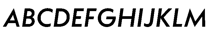 WTAptaGeometric MediumItalic Font UPPERCASE