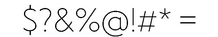 WTAptaGeometric Thin Font OTHER CHARS