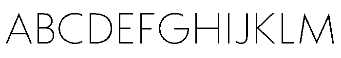 WTAptaGeometric Thin Font UPPERCASE