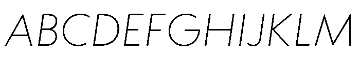 WTAptaGeometric ThinItalic Font UPPERCASE