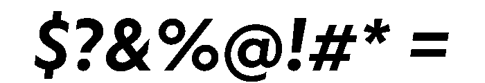WTAptaHumanist BoldItalic Font OTHER CHARS