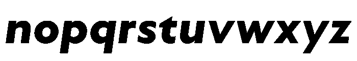 WTAptaHumanist ExtraBoldItalic Font LOWERCASE
