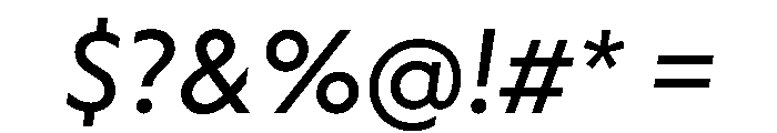 WTAptaHumanist Italic Font OTHER CHARS