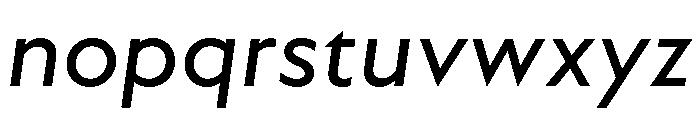 WTAptaHumanist Italic Font LOWERCASE