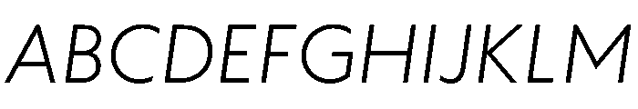 WTAptaHumanist LightItalic Font UPPERCASE