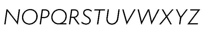 WTAptaHumanist LightItalic Font UPPERCASE
