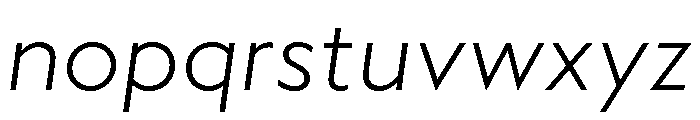 WTAptaHumanist LightItalic Font LOWERCASE