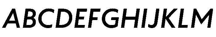 WTAptaHumanist MediumItalic Font UPPERCASE