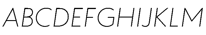 WTAptaHumanist ThinItalic Font UPPERCASE