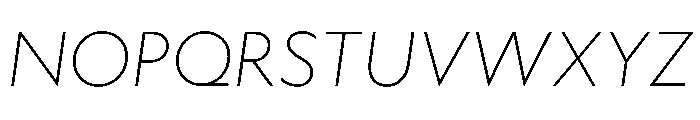 WTAptaHumanist ThinItalic Font UPPERCASE