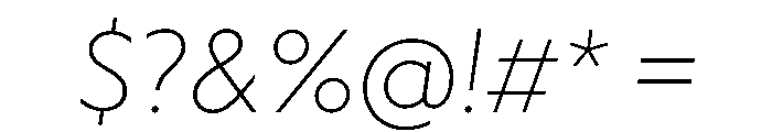 WTAptaMix ThinItalic Font OTHER CHARS
