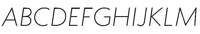 WTAptaMix ThinItalic Font UPPERCASE