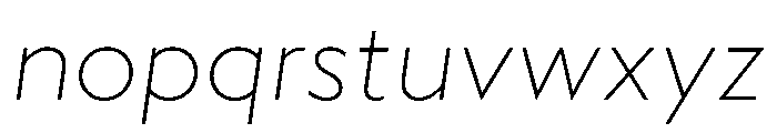 WTAptaMix ThinItalic Font LOWERCASE