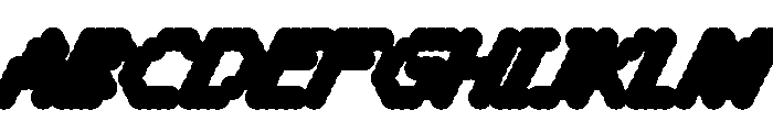 WTBleepAlpha BlackItalic Font UPPERCASE