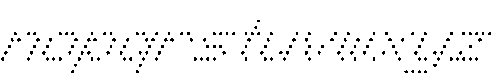 WTBleepAlpha ThinItalic Font LOWERCASE