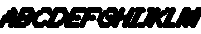 WTBleepBeta BlackItalic Font UPPERCASE