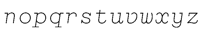 WTGartonOrnate LightItalic Font LOWERCASE