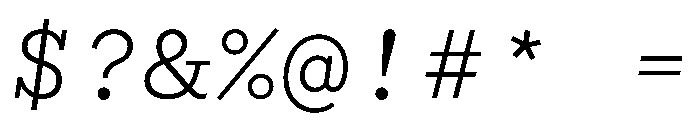 WTGartonOrnate SemiLightItalic Font OTHER CHARS