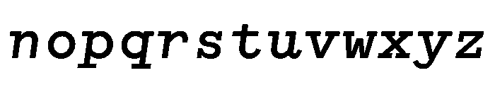 WTGartonPlain BoldItalic Font LOWERCASE