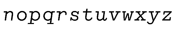 WTGartonPlain Italic Font LOWERCASE