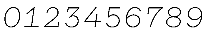 WTGartonPlain LightItalic Font OTHER CHARS