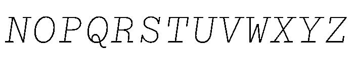 WTGartonPlain LightItalic Font UPPERCASE