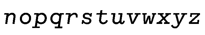 WTGartonPlain MediumItalic Font LOWERCASE