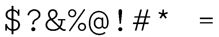 WTGartonPlain SemiLight Font OTHER CHARS