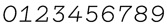 WTGartonPlain SemiLightItalic Font OTHER CHARS