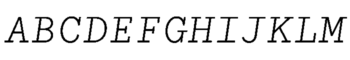 WTGartonPlain SemiLightItalic Font UPPERCASE