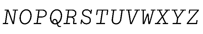 WTGartonPlain SemiLightItalic Font UPPERCASE