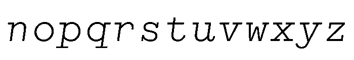 WTGartonPlain SemiLightItalic Font LOWERCASE