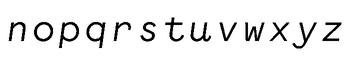 WTGartonSansPlain Italic Font LOWERCASE