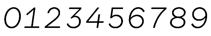 WTGartonSansPlain SemiLightItalic Font OTHER CHARS