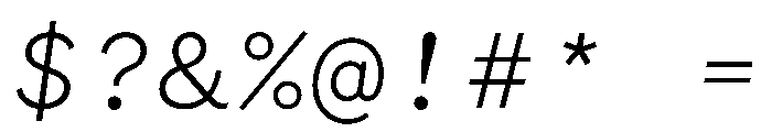 WTGartonSansPlain SemiLightItalic Font OTHER CHARS