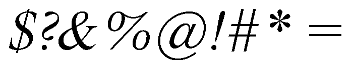 WTKormelink SemLtIta Font OTHER CHARS