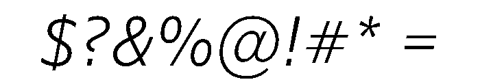 WTSaltburn ExtraLightItalic Instance Font OTHER CHARS