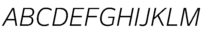 WTSaltburn ExtraLightItalic Instance Font UPPERCASE