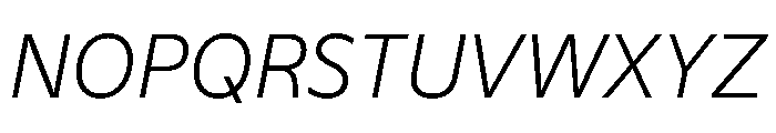 WTSaltburn ExtraLightItalic Instance Font UPPERCASE