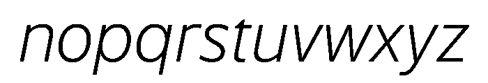 WTSaltburn ExtraLightItalic Instance Font LOWERCASE