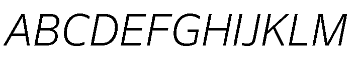 WTSaltburn ExtraLightItalic Font UPPERCASE