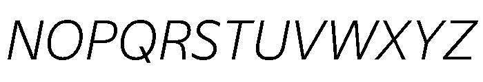 WTSaltburn ExtraLightItalic Font UPPERCASE
