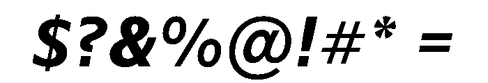 WTSaltburn HeavyItalic Instance Font OTHER CHARS