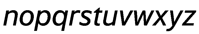 WTSaltburn MediumItalic Font LOWERCASE