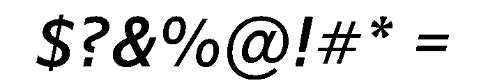 WTSaltburn SemiBoldItalic Instance Font OTHER CHARS