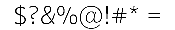 WTSaltburn Thin Instance Font OTHER CHARS