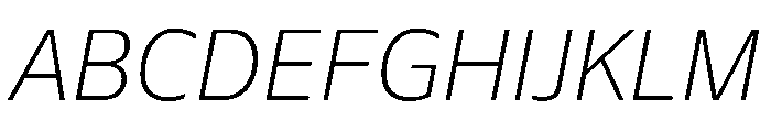 WTSaltburn ThinItalic Instance Font UPPERCASE