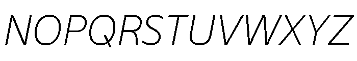 WTSaltburn ThinItalic Instance Font UPPERCASE