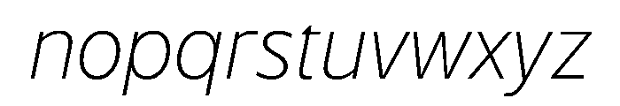 WTSaltburn ThinItalic Instance Font LOWERCASE